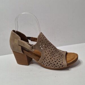 EuroSoft by Sofft Addeley Taupe Cutout Block Heel Comfort Shoe Size 8M